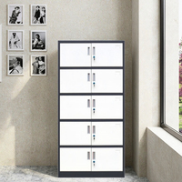Armoire en étain moderne à cinq sections pour la maison, le bureau, le salon pour les archives de la salle de sport Documents d'assemblage de démontage financier