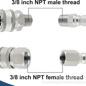 Nettoyeur haute pression en acier inoxydable 304, ensemble de raccords à connexion rapide 1/4 pouces NPT pour lavage de voiture et usage domestique - Product Image 2
