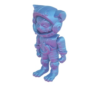 Figurine d'action de chat imprimée en 3D sur mesure, mini figurine, modèle de combinaison spatiale tendance, jouet à l'échelle 1:48, articulations mobiles, plastique durable - Product Image 1