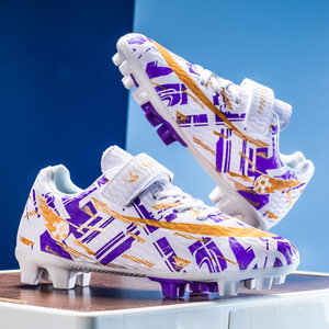 Chaussures de football pour enfants pour garçons et filles, <span class=keywords><strong>crampons</strong></span> TF avec velcro, tige synthétique respirante, chaussures d'entraînement antidérapantes - Product Image 3