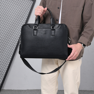 Soudelor Manufacture Wholesale Custom High Quality 15.6inch Large Capacity Crossbody Briefcase Real Pu <strong>Leather</strong> Laptop Bag for - Product Image 2