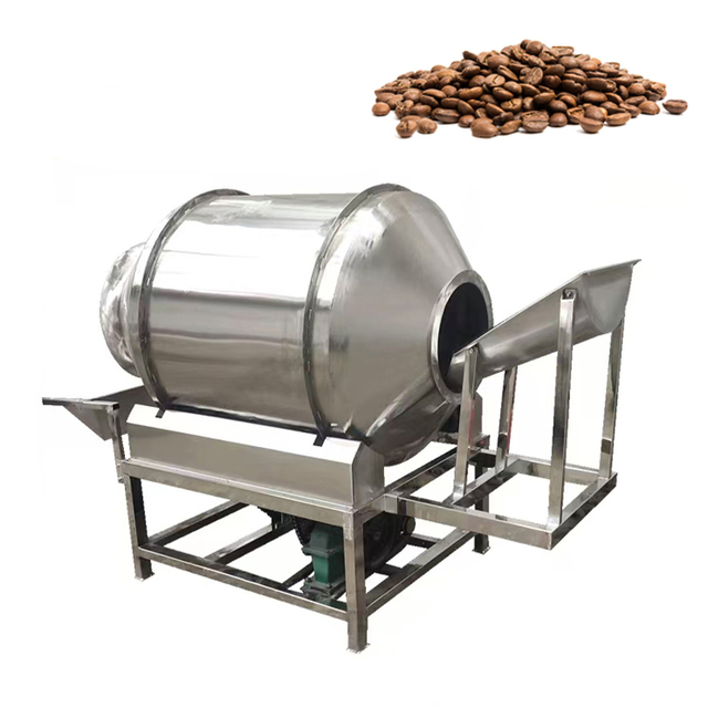 VBJX Industrial Stainless Steel Rotating Rotary Drum Seasoning Powder Mixer for Tumbler Dry Powder Mixing Machine