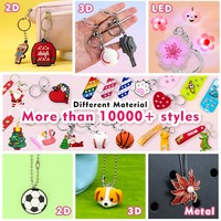 Lot de porte-clés en PVC de la série Animaux Mignons pour la maison, en caoutchouc souple 3D (Singe, Ours, Lapin, Chien), ornements à suspendre pour sac, porte-clés promotionnels