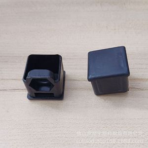 Tapón Cuadrado para Tubo de 25mm con Orificio para Tuerca, Plástico Negro, para Estantes de Almacenamiento y Uso en Garaje - Product Image 3