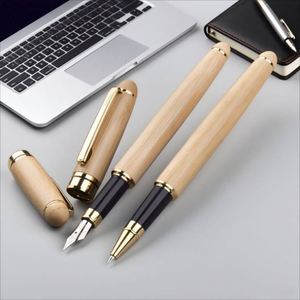 Ensemble personnalisé écologique - Fontaine et stylo en bambou avec logo gravé, stylo à bille personnalisé, cadeau - Product Image 3