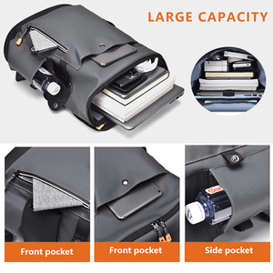 Vente en gros de logo personnalisé sac à dos en cuir PU pour l'école sac à dos pour ordinateur portable de mode business design fermeture éclair voyage étanche portable personnalisable - Product Image 4
