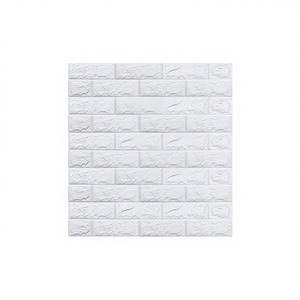 70 * 77cm Pe 3d Brick Foam Wallpaper Geometric Modern White Self-adhesive Waterproof Wall Panel <b>Ceiling</b> Tiles - Product Image 4