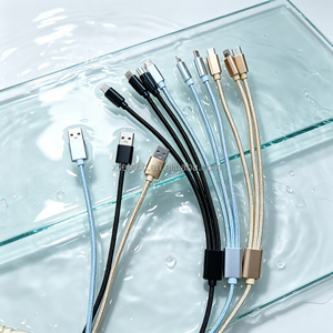 Cable de Datos 3 en 1 con Carga Rápida de 3A, Cable de Carga Portátil con Trenzado de Nailon Micro USB Tipo-C, Carga Simultánea para iPhone y <span class=keywords><strong>Android</strong></span> - Product Image 2