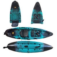 Kayak modulaire en plastique personnalisé en usine HDPE de haute qualité 11FT PE certificat CE Kano canoë en plastique 8 degrés 2 ans