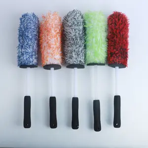 New Wheel Tire Brush Car Detailing kit Rim Detailing Brushes Cleaning Microfiber Cleaning Cloth Great to Clean Dirty Tires