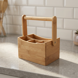 Exportateur en gros : Nouveaux supports de rangement élégants et durables en bois, faits à la main, de style américain, pour vaisselle et ustensiles de cuisine, avec isolation thermique. - Product Image 1