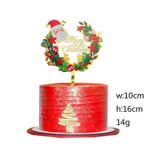 Adorno acrílico para pastel de Navidad con estampado de flores y dulzura, para decoración de repostería navideña - Product Image 6