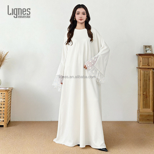 Ensemble Abaya 2 pièces en coton avec poches, haut et pantalon, vêtements islamiques personnalisés, Abaya d'hiver pour femmes - Product Image 6