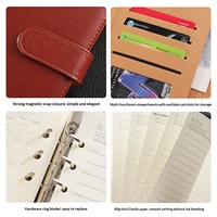 Carnet à feuilles mobiles détachable pour affaires transfrontalières, vente en gros, format A5, avec fermeture magnétique, couverture en PU, bloc-notes B5, carnet de notes de bureau, cadeau