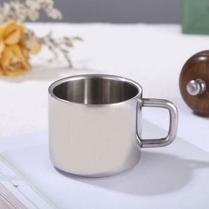 Vente en gros de tasses à espresso classiques à double paroi en acier inoxydable, résistantes aux chocs, isolées sous vide, avec couvercle, écologiques, 3 oz - Product Image 1