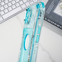 Nouvelle collection 2025 – Coque de téléphone transparente Hujia 3-en-1 en TPU+PC avec TPU coloré teinté – Vente en gros usine – Étui de protection FUNDAS