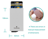 Tarjetero de aluminio con bloqueo RFID, tarjetero de tarjeta de crédito, tarjetero personalizado antirrobo
