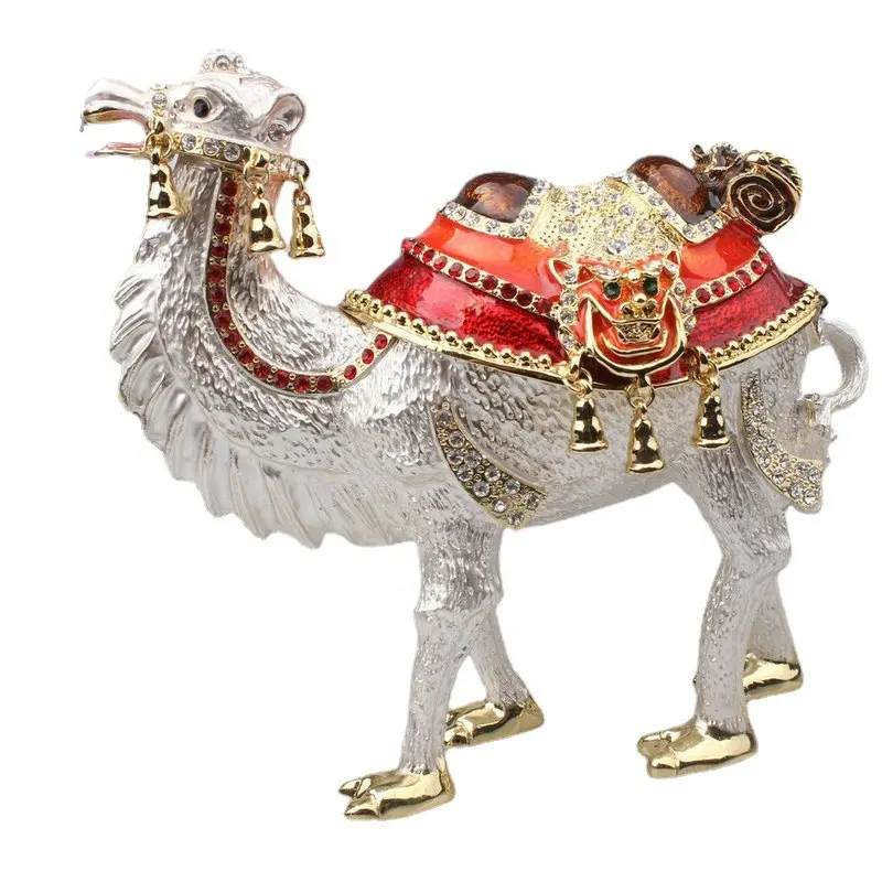 गर्म बेच मध्य पूर्व तामचीनी रंग ऊंट आकार त्रिंकेत गहने बॉक्स ऊंट गहने बॉक्स स्मारिका उपहार घर की सजावट के लिए