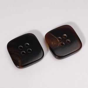 Tùy chỉnh thiết kế thật trâu sừng tự nhiên nút vuông TRỐNG <span class=keywords><strong>4</strong></span> lỗ may nút - Product Image 5