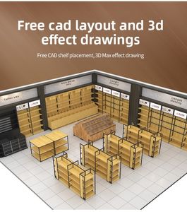 Étagères de présentation promotionnelles modernes en bois et acier pour supermarchés et dépanneurs, réglables, durables, <span class=keywords><strong>prix</strong></span> spécial, flux - Product Image 6