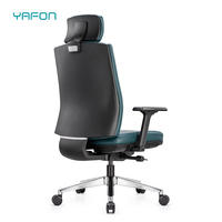 Chaise de bureau moderne ergonomique inclinable en cuir Pu avec dossier haut et accoudoir à réglage 3D