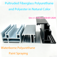 Proveedor Profesional de Ventanas de PU, Perfiles de Fibra de Vidrio Extruidos FRP GRP Resistentes a la Intemperie para Obras de Ingeniería Comercial