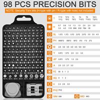 Juego de Destornilladores de Precisión, Kit de Herramientas Manuales Profesional, Puntas Magnéticas Torx y Phillips para iPhone, Xiaomi, Relojes, Cámaras, Drones