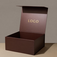 Boîte cadeau magnétique à rabat personnalisée avec logo, boîte d'emballage en papier rigide de luxe, boîte pliante pour bijoux, produits cosmétiques