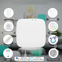 Moes Zigbee Gateway Smart Home Hub WiFi Android Desain Lipat Kontrol Suara untuk Otomatisasi Kamar Pintar Hotel
