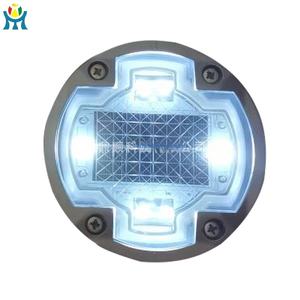 علامة طريق شمسية مع قاعدة تثبيت تحت الأرض من سبائك الألومنيوم G105، خرزات LED عالية السطوع، عاكسة، ضوء تحذير للسلامة المرورية - Product Image 3