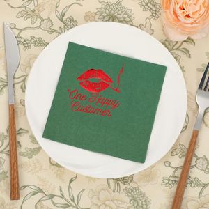 Serviettes en papier personnalisées imprimées pour mariage, décoratives, 3 plis, pour le dîner - Product Image 1