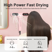 Sèche-cheveux professionnel mains libres mural haute vitesse avec écran LCD intelligent et ioniseur – Vente en gros OEM/ODM