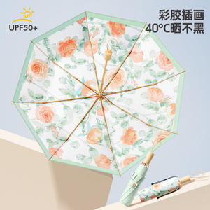 Paraguas <span class=keywords><strong>de</strong></span> sol y <span class=keywords><strong>lluvia</strong></span> plegable <span class=keywords><strong>de</strong></span> doble uso con pegamento <span class=keywords><strong>de</strong></span> Color impreso 70% <span class=keywords><strong>de</strong></span> descuento Fabricante en stock para viajes - Product Image 5