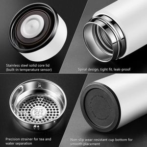 Thermos isotherme en acier inoxydable 304 de 0,5 L, anti-fuite, avec écran tactile LED affichant la température - Product Image 3