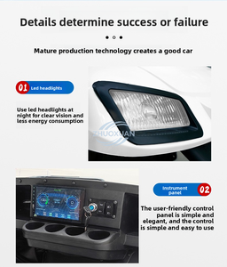 รถกอล์ฟไฟฟ้า 2 ที่นั่ง ความเร็วสูง 48V 4 ล้อ สำหรับโรงแรมและรีสอร์ท - Product Image 2