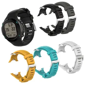 Qiman Watch Band For SUUNTO D6 Dive Sport Diving Wrist Strap For SUUNTO D6i NOVO/ZULU Rubber Watchbands