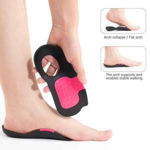 Sol dalam penopang lengkungan kaki ortopedi, sisipan perawatan kaki Plantar Fasciitis bantuan lengkungan tinggi dukungan lengkungan tinggi uniseks bantalan sepatu - Product Image 4
