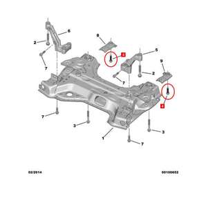 9676367680 utilisé pour peugeot 308S 508L 4008 P84 5008 T9 schrube motortraggetell - Product Image 1