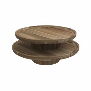 Plateau en bois sur pieds, lot de 2 pièces - Product Image 1