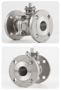 Válvula de bola neumática con brida Q941F-16P de acero inoxidable 304, de alta temperatura, de tres piezas, inteligente, a prueba de explosiones, de corte, OEM Q941F-1 - Product Image 1