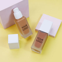 Fond de teint marque privée végétalien sans cruauté couverture complète imperméable à l'eau longue durée peau foncée bronzant fond de teint correcteur