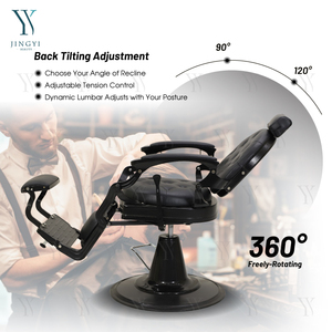 Barbiere Vintage uomo salone pesante idraulico barbiere attrezzature da barbiere in acciaio inox sedie reclinabili - Product Image 5