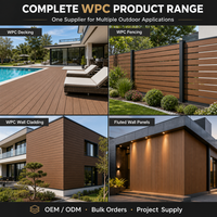 Planches de terrasse en composite WPC massif certifiées SGS, conformes aux normes australiennes, alternative au bois, pour projets de villas à l'étranger