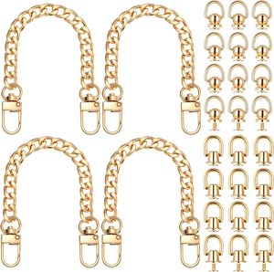 Chaînes de sac à main en pouces, accessoires pour sacs à main, chaînes plates pour sacs à main, rallonges de sac à bandoulière, sangles de remplacement avec anneau en D métallique - Product Image 1