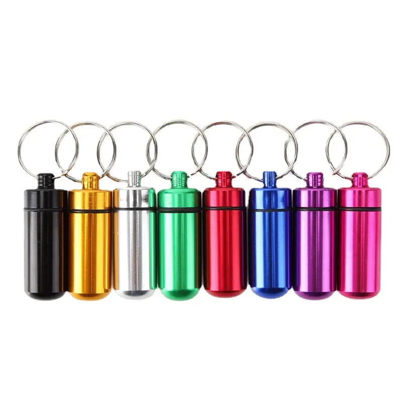 Bán buôn nhôm lưu trữ chai Keychains, xách tay Keychains