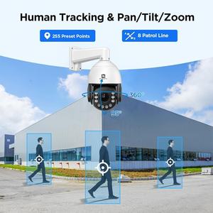 Caméra PTZ GWSECU 8MP avec capteur Sony, zoom optique 20x, suivi automatique des personnes, projecteur, double éclairage couleur, vision nocturne, audio bidirectionnel, 4k - Product Image 2