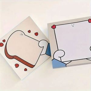 Bloc de Notas con Forma de Corazón, Notas Adhesivas con Dibujos Animados, para Estudio y Oficina, Artículos Esenciales para el Regreso a Clases - Product Image 6