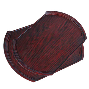 Plateau en imitation acajou en forme de lames de sabre, couleur bois de rose, pour servir thé, café, desserts, sushis, cuisine coréenne et japonaise - Product Image 4