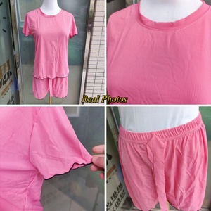 夏季睡衣两件套女士光滑冰丝夏季睡衣短袖女士舒适睡衣 - Product Image 6
