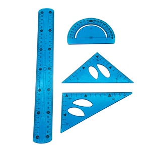 EMDA Juego <span class=keywords><strong>de</strong></span> 4 Reglas Escolares <span class=keywords><strong>de</strong></span> Plástico Flexible <span class=keywords><strong>de</strong></span> Colores, Reglas Transparentes Azules <span class=keywords><strong>de</strong></span> 30 cm para Dibujo, Juego <span class=keywords><strong>de</strong></span> Reglas Promocionales - Product Image 2